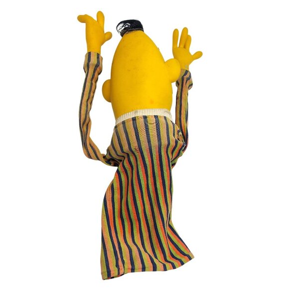 Vintage Muppets Bert Puppet Striped Shirt Rubber & Cloth Collectible Sesame Stre - Picture 13 of 16